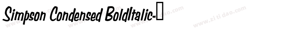 Simpson Condensed BoldItalic字体转换